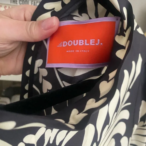 LA DoubleJ Black and White Mock Neck Gown - Picture 3 of 3